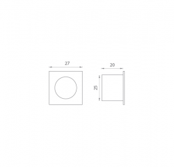 FT - madélko do čela posuvných dveří hranaté MQ - HR OCS - Chrom broušený