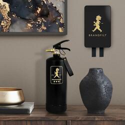 SN - HASICÍ PŘÍSTROJ 2 KG Černá lesklá / zlatý lesklý emblém