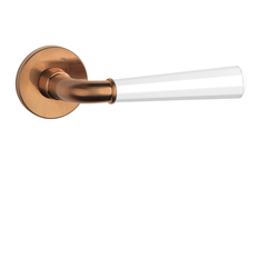 Klika na dveře ASM - MARIGOLD 2 - R 7S CUM/WS - Měď matná / bílá matná