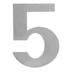 LR - Domovní číslice "5" - 150 mm BN - Broušená nerez