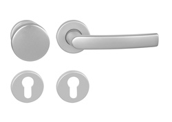 Klika na dveře BA - MIRA - R F1 - Stříbrný elox