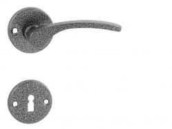 Klika na dveře KE - LAURA - R AS - Antik šedá