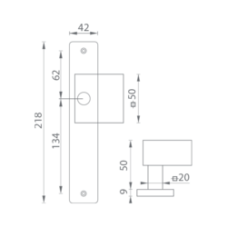 Madlo na dveře MP - MADLO PEVNÉ VYOSENÉ - SH BS - Černá matná
