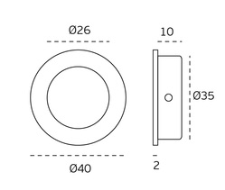 JNF - Zapuštěná mušle IN.16.225.40 OLS - Mosaz broušená
