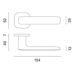 Klika na dveře AS - STELLA - QR 7S T - Titan