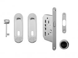 FT - Set na posuvné dveře oválný - BB / D OC - Chrom lesklý