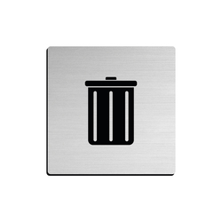 JNF - Piktogram "Odpadky" IN.26.210 - 75 mm - nalepovací BN - Broušená nerez