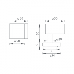 MP - MADLO PEVNÉ vyosené - HR BN - Broušená nerez