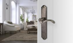 Klika na dveře NI - RAMA OGA - Antik šedá