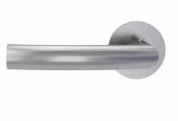 Klika na dveře GK - LORITA PIATTA S - R - S2L s uzamykáním BN - Broušená nerez (71)