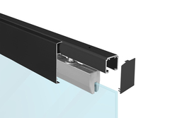 SC - POSUVNÝ SYSTÉM SERIES 100 SILENT GLASS 120 KG s krytem na profil BS - Černá matná