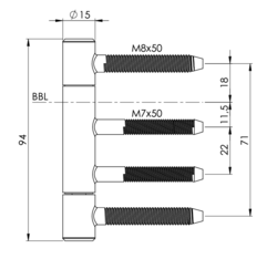 GK - Panty AXUM 9301 - dřevěný rám Grafit černá (88)
