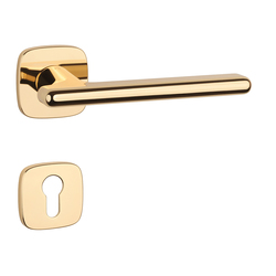 Klika na dveře AS - MARANTA - QR 7S OLV - Mosaz leštěná lakovaná