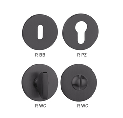 Rozeta ke klice TI - ROZETA - R 5S BS PVD - Černá matná PVD (155)
