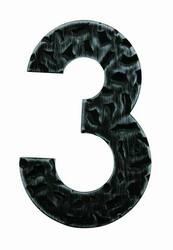 LR - Domovní číslice "3" - 120 mm Černá kovaná