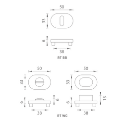 Klika na dveře MPK - IMPRESSA - OR HNM - Hnědá matná