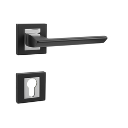 Klika na dveře MP - JASPER - HR BS/OC - Černá matná / chrom lesklý