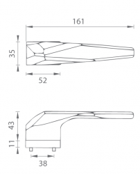 Klika na dveře TI - ICEBERG - RT 4003RT NP - Nikl perla (142)