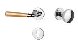 Klika na dveře ASM - MARIGOLD 2 - R 7S OC/OLS - Chrom lesklý / mosaz broušená