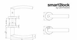 Klika na dveře GK - LORITA - R - S2L s uzamykáním BN - Broušená nerez (71)