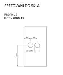 MP - UNIQUE R8 - Protikus k zámku na skleněné dveře BS - Černá matná