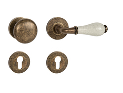 Klika na dveře MP - LEONTINA - R OBA - Antik bronz