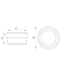 AXA - Zarážka dveří volně stojící - FS 90 BS - Černá matná