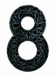 LR - Domovní číslice "8" - 120 mm Černá kovaná