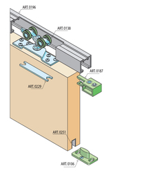 SC - POSUVNÝ SYSTÉM SERIES 100 SILENT 120 KG s krytem na profil BS - Černá matná