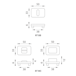 Rozeta ke klice MPK - ROZETA PERFECTA - RT HNM - Hnědá matná