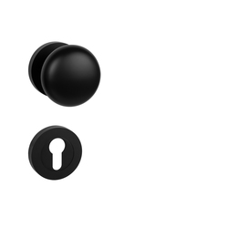 Koule na dveře MP - KOULE - R pevná BS - Černá matná