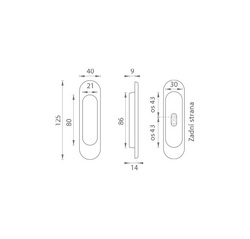 FT - Mušle ovál BB / S - 3665AF BN - Broušená nerez