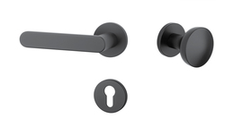 Klika na dveře AS - ALORA - R 7S BS - Černá matná