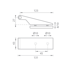 TI - Pant na sklo horizontální 3697 WS - Bílá matná (152)