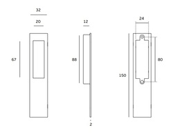 Balkonová klika JNF - BALKONOVÁ KLIKA IN.17.122 BN - Broušená nerez
