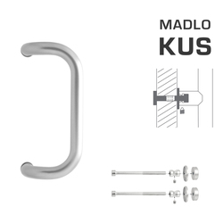 Madlo na dveře WA - MADLO M2 WA/C-DHP ks BN - Broušená nerez