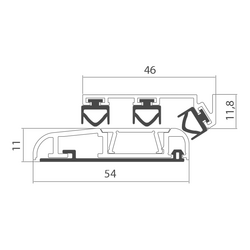 CO - 1375 HLINÍKOVÝ PRÁH S TĚSNĚNÍM 