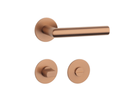 Klika na dveře SH - OVAL - R 1750 3SM CUM PVD - Měď matná PVD