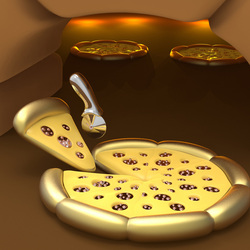 MTM323-01 MTM - KLÍČENKA - Pizza 