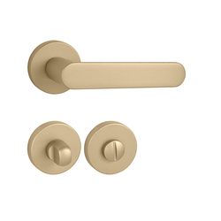 Klika na dveře FO - ROUND - R OLSM - Mosaz broušená matná