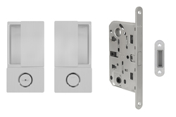 AGB - Set na otočné dveře WAVE - HR WC STM - Stříbrná matná