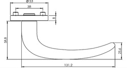 Klika na dveře GK - ULMER PROF - R BN - Broušená nerez (71)