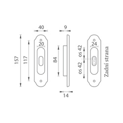 FO - Mušle rustikální PIBS - BB / S OBA - Antik bronz