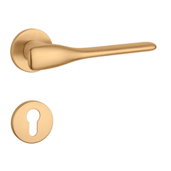 Klika na dveře AS - ORCHIDE - R 7S OLS - Mosaz broušená