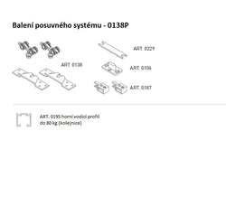 SC - POSUVNÝ SYSTÉM SERIES 100 SILENT 80 KG s krytem na profil BS - Černá matná
