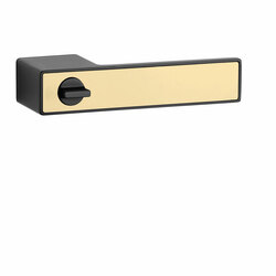 Klika na dveře ASG - HEDERA - RT s uzamykáním BS/OLS - Černá matná / mosaz broušená