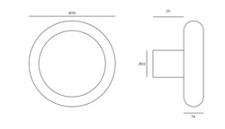 JNF - ÚCHYTKA NA SKLENĚNÉ DVEŘE IN.00.099.V TCO - Titanium měď