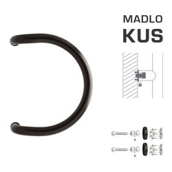 Madlo na dveře WA - MADLO M1 WA/B-D-DŘEVO ks Hnědošedá (RAL 8019)