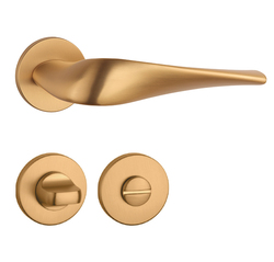 Klika na dveře AS - PETUNIA - R 5S OLS - Mosaz broušená