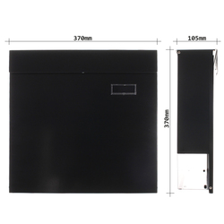 RR - POŠTOVNÍ SCHRÁNKA KENSINGTON - T05742 Černá